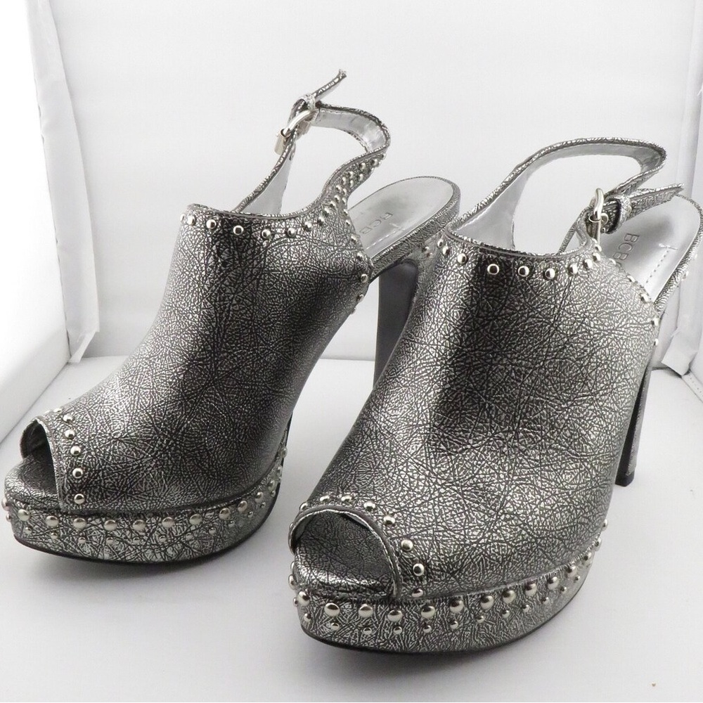 BCBGeneration Metallic Textured Slingback Heels